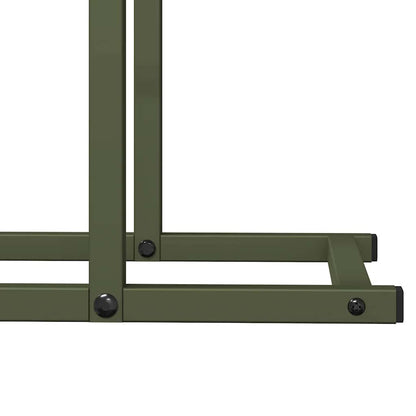 Rastrelliera per Legna da Ardere Verde Oliva 80x25x90 cm - homemem39