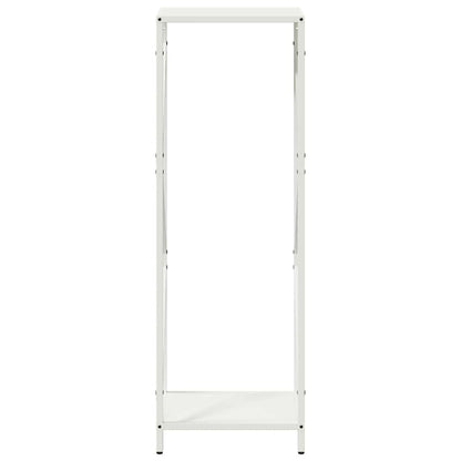 Rastrelliera per Legna da Ardere Bianca 34x25x100 cm - homemem39