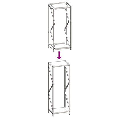 Rastrelliera per Legna da Ardere Bianca 34x25x100 cm - homemem39