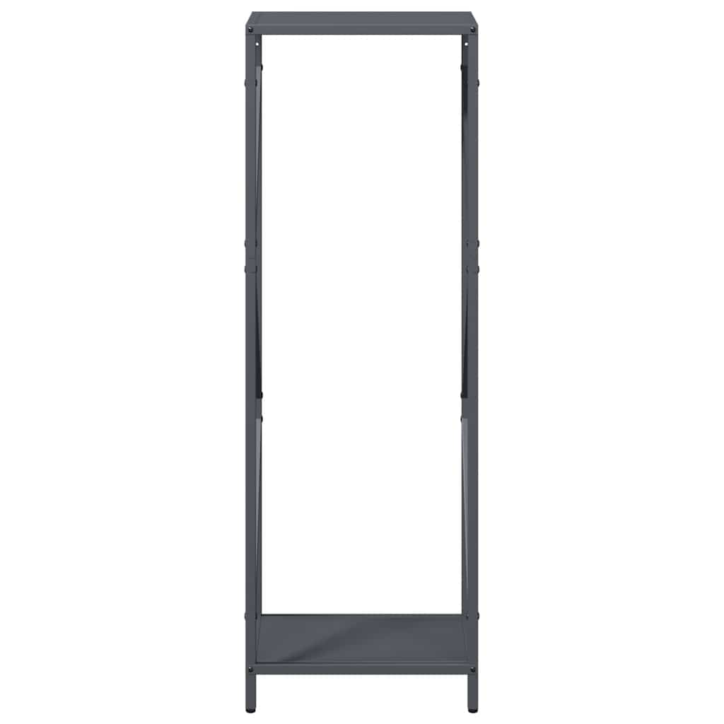 Rastrelliera per Legna da Ardere Antracite 34x25x100 cm - homemem39