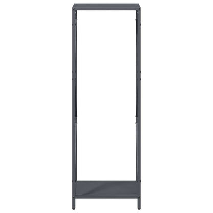 Rastrelliera per Legna da Ardere Antracite 34x25x100 cm - homemem39