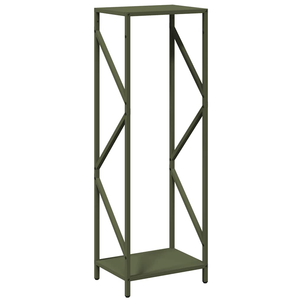 Rastrelliera per Legna da Ardere Verde Oliva 34x25x100 cm - homemem39