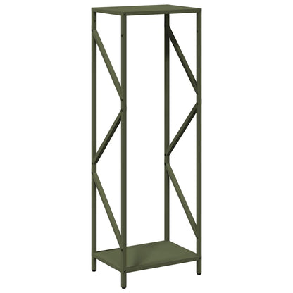 Rastrelliera per Legna da Ardere Verde Oliva 34x25x100 cm - homemem39