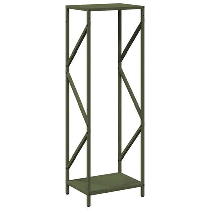 Rastrelliera per Legna da Ardere Verde Oliva 34x25x100 cm - homemem39