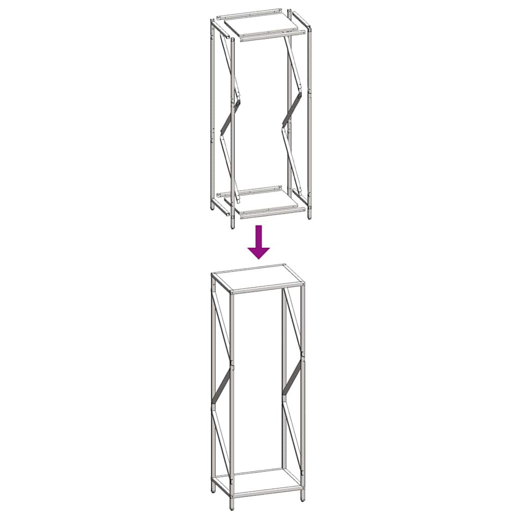 Rastrelliera per Legna da Ardere Verde Oliva 34x25x100 cm - homemem39