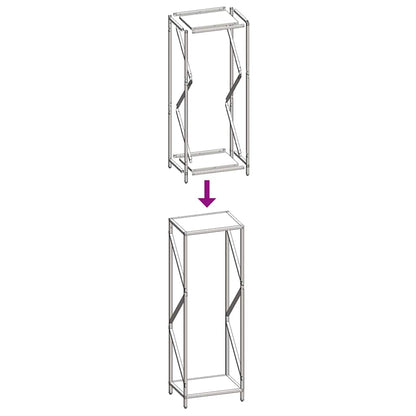 Rastrelliera per Legna da Ardere Verde Oliva 34x25x100 cm - homemem39