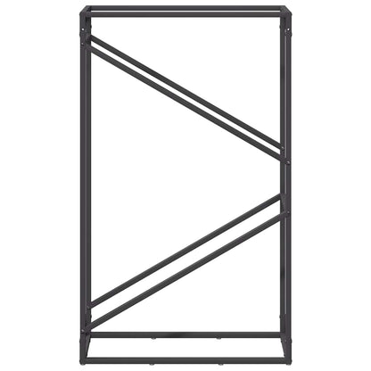 Rastrelliera per Legna da Ardere Nera 60x25x100 cm - homemem39