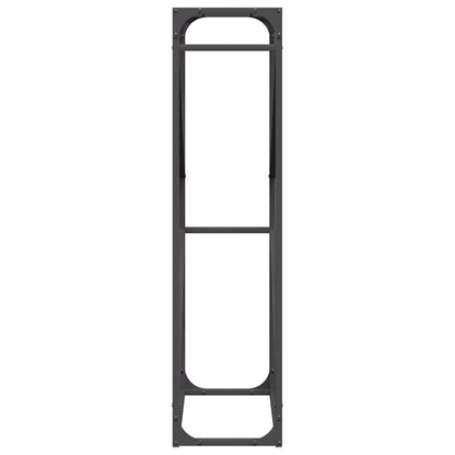 Rastrelliera per Legna da Ardere Nera 60x25x100 cm - homemem39