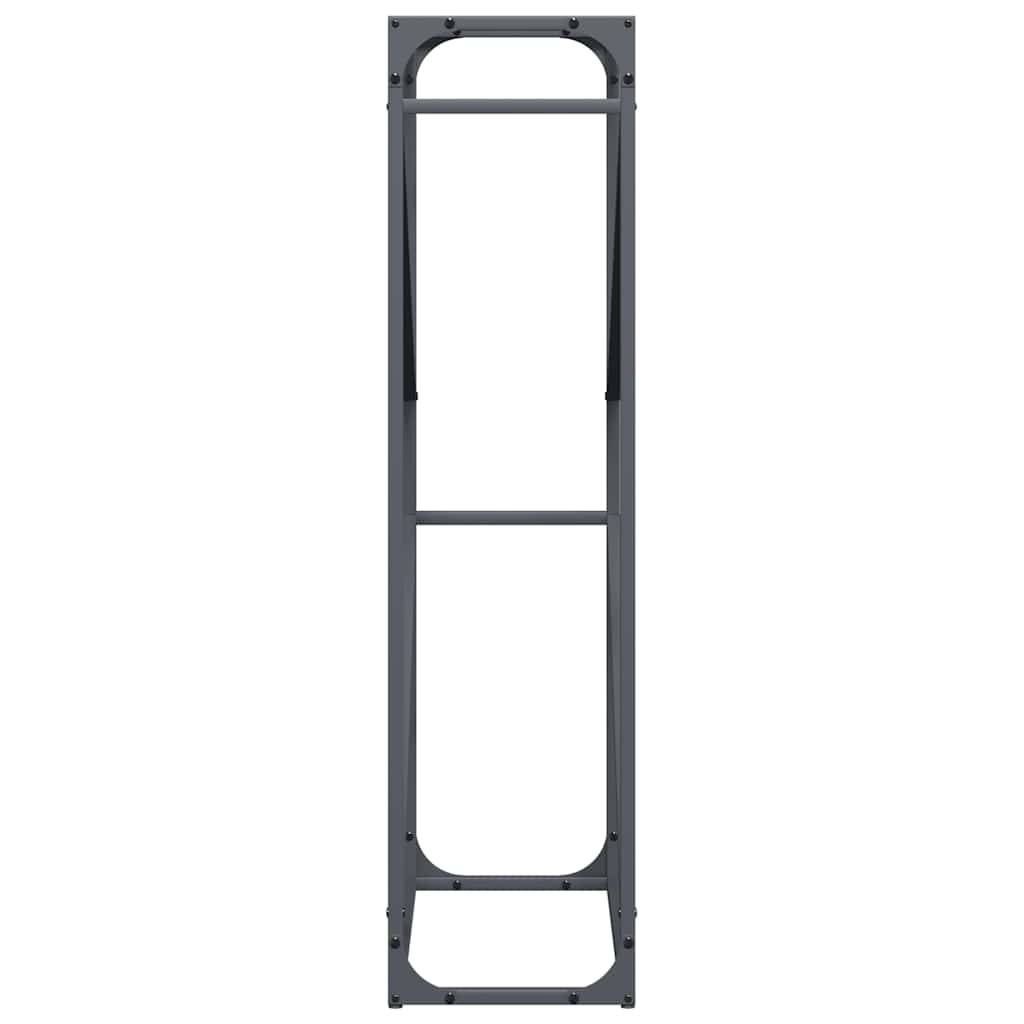 Rastrelliera per Legna da Ardere Antracite 60x25x100 cm - homemem39