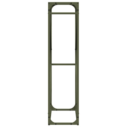 Rastrelliera per Legna da Ardere Verde Oliva 60x25x100 cm - homemem39