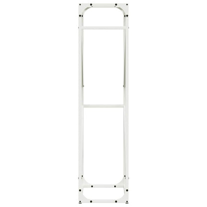 Rastrelliera per Legna da Ardere Bianca 40x25x100 cm - homemem39