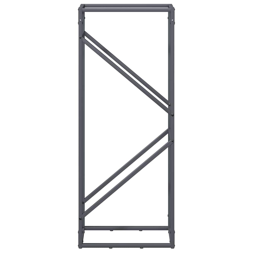 Rastrelliera per Legna da Ardere Antracite 40x25x100 cm - homemem39