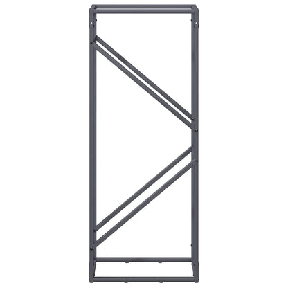 Rastrelliera per Legna da Ardere Antracite 40x25x100 cm - homemem39