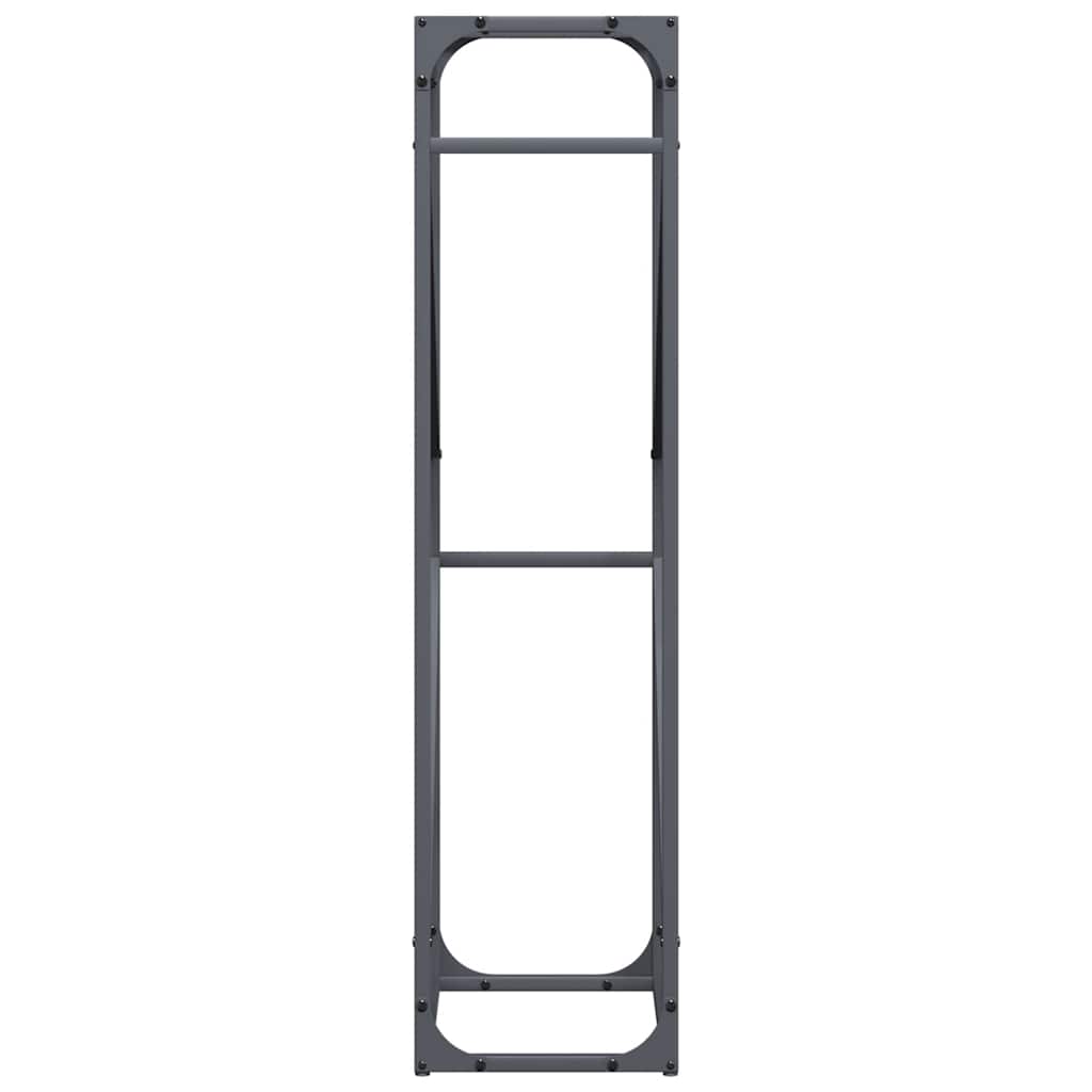 Rastrelliera per Legna da Ardere Antracite 40x25x100 cm - homemem39