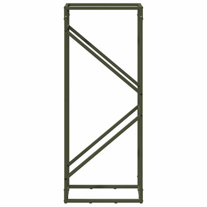 Rastrelliera per Legna da Ardere Verde Oliva 40x25x100 cm - homemem39