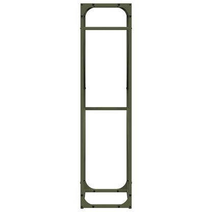 Rastrelliera per Legna da Ardere Verde Oliva 40x25x100 cm - homemem39