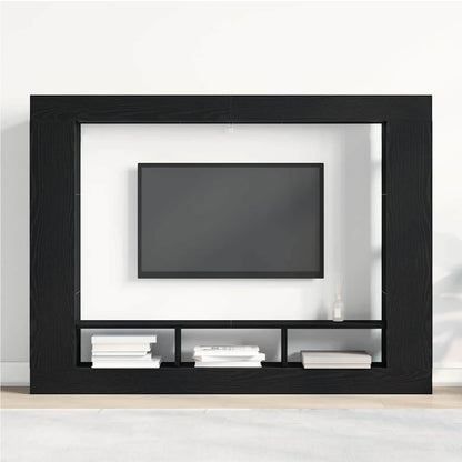 Mobile TV Rovere nero 152 x 22 x 113 cm Legno multistrato