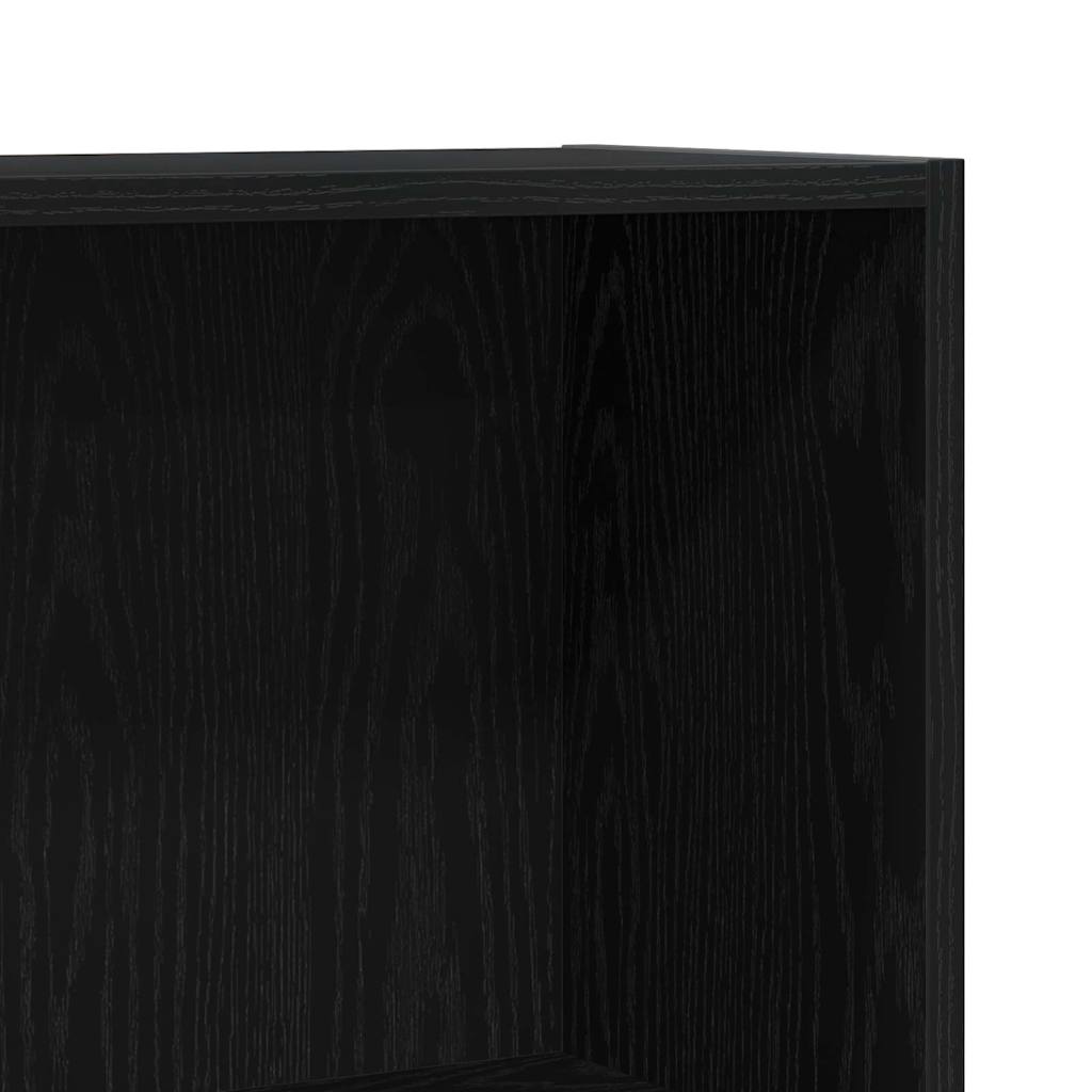 Armadio per Libri Rovere Nero 60 x 24 x 76 cm Legno multistrato