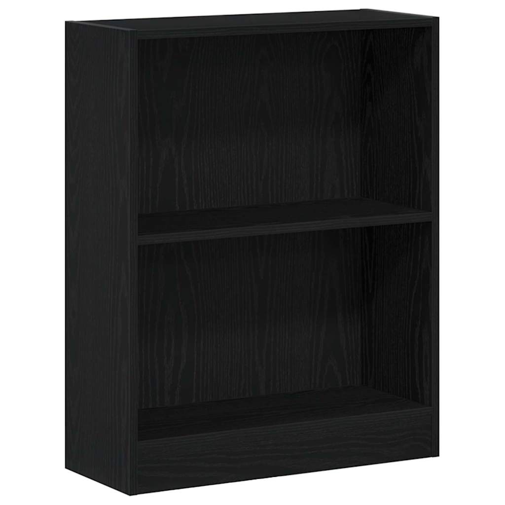 Armadio per Libri Rovere Nero 60 x 24 x 76 cm Legno multistrato
