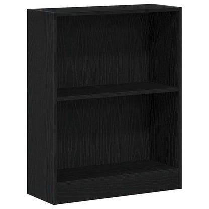 Armadio per Libri Rovere Nero 60 x 24 x 76 cm Legno multistrato