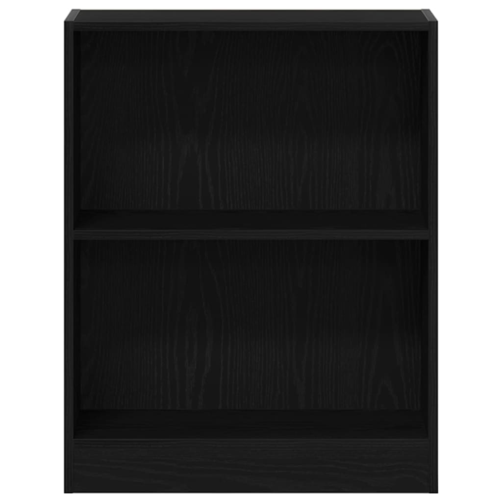 Armadio per Libri Rovere Nero 60 x 24 x 76 cm Legno multistrato