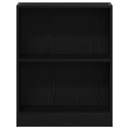 Armadio per Libri Rovere Nero 60 x 24 x 76 cm Legno multistrato