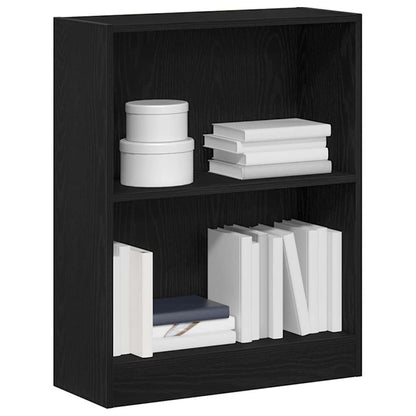 Armadio per Libri Rovere Nero 60 x 24 x 76 cm Legno multistrato