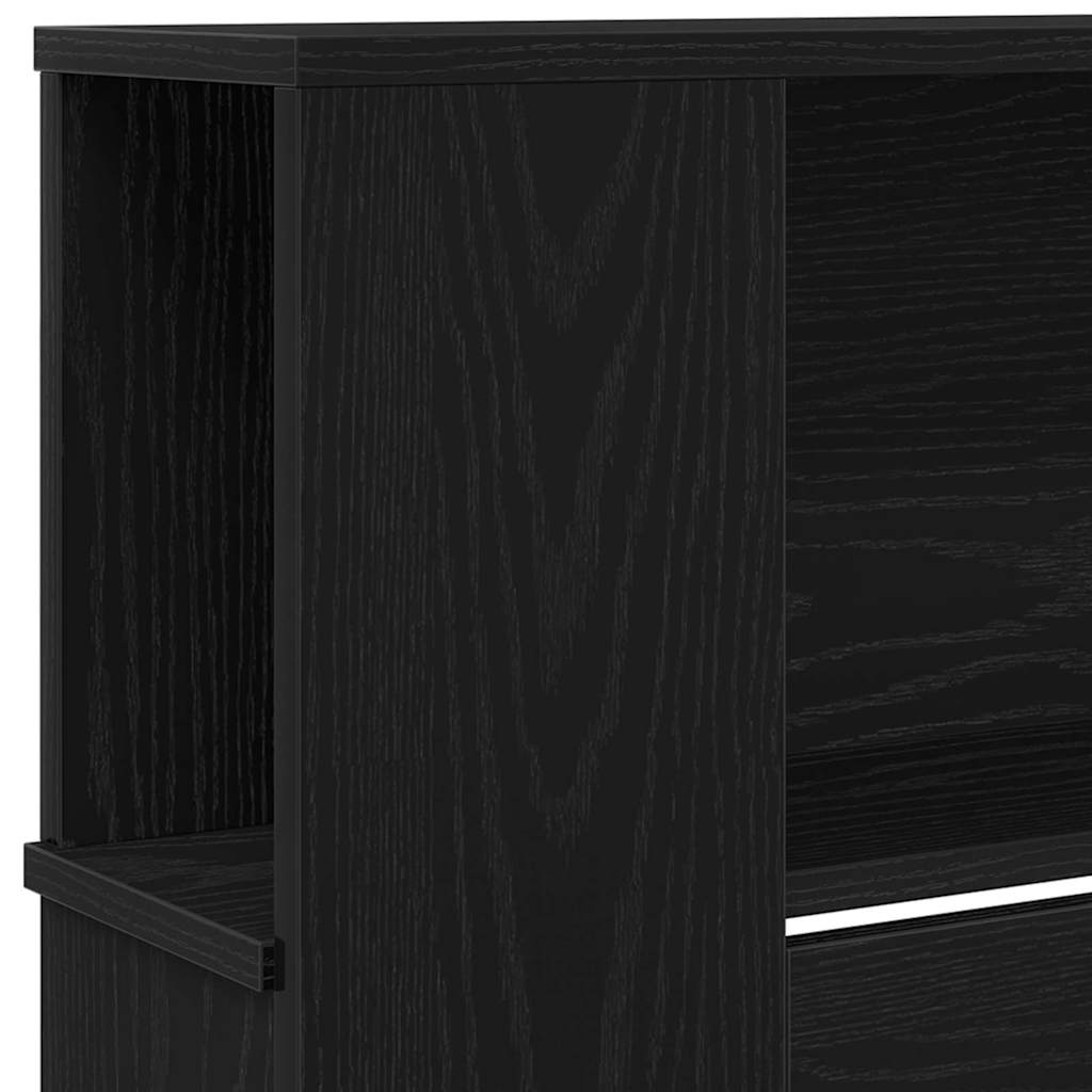 Testata del letto Rovere Nero 220 x 18,5 x 102,5 cm