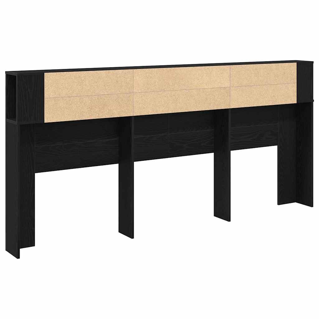 Testata del letto Rovere Nero 220 x 18,5 x 102,5 cm | homemem39