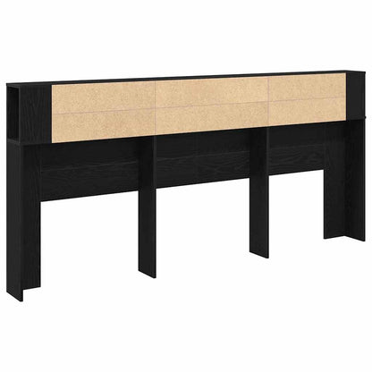 Testata del letto Rovere Nero 220 x 18,5 x 102,5 cm | homemem39