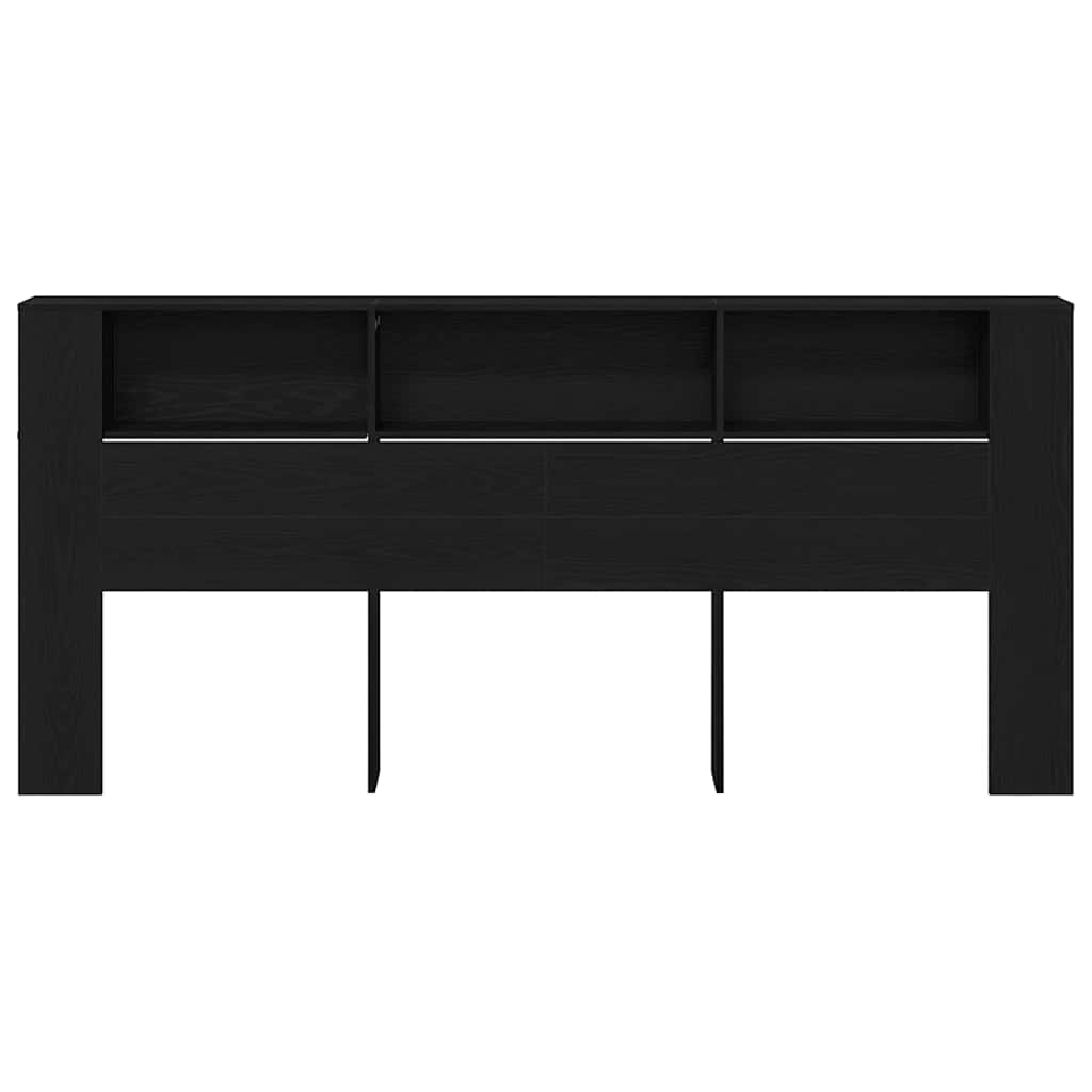 Testata del letto Rovere Nero 220 x 18,5 x 102,5 cm | homemem39