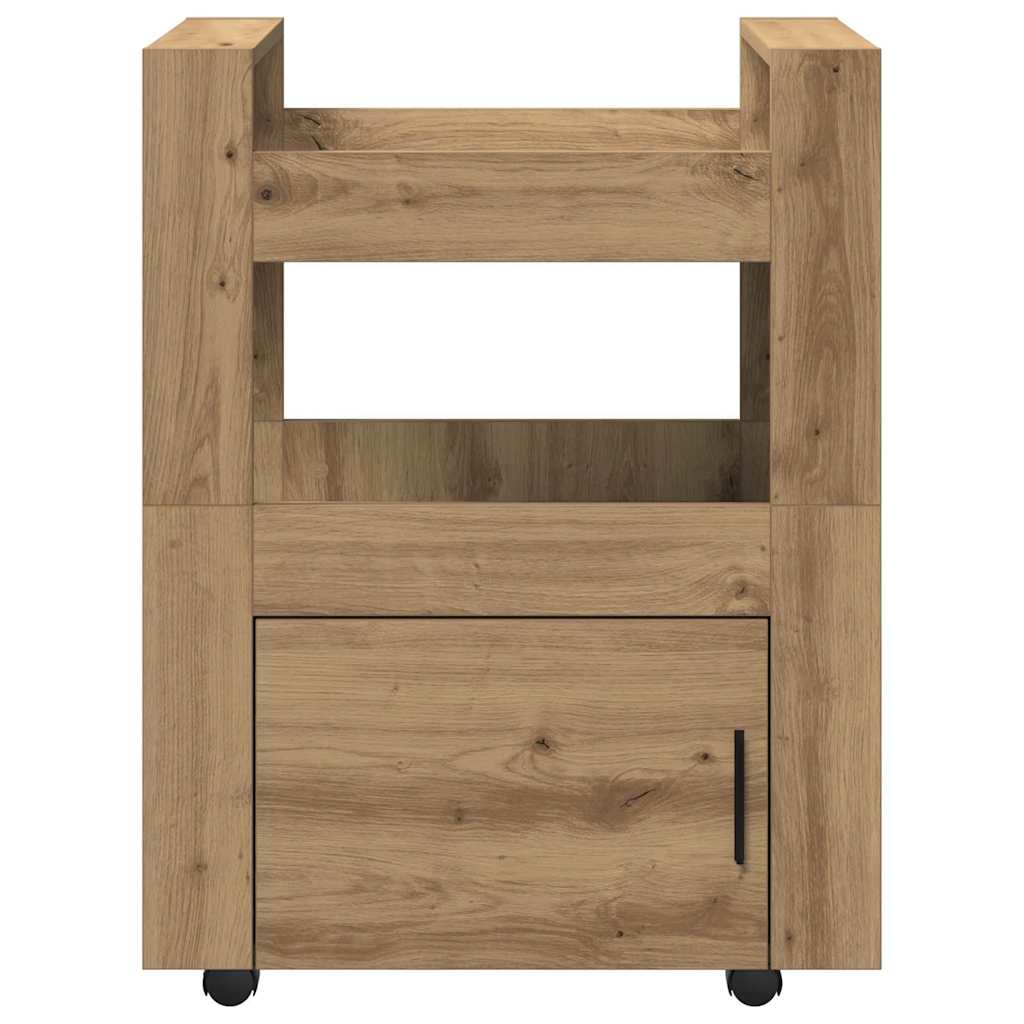 Carrello da Cucina rovere artigianale 60 x 45 x 80 cm