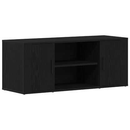 Mobile TV Rovere nero 100 x 35 x 40 cm Legno multistrato
