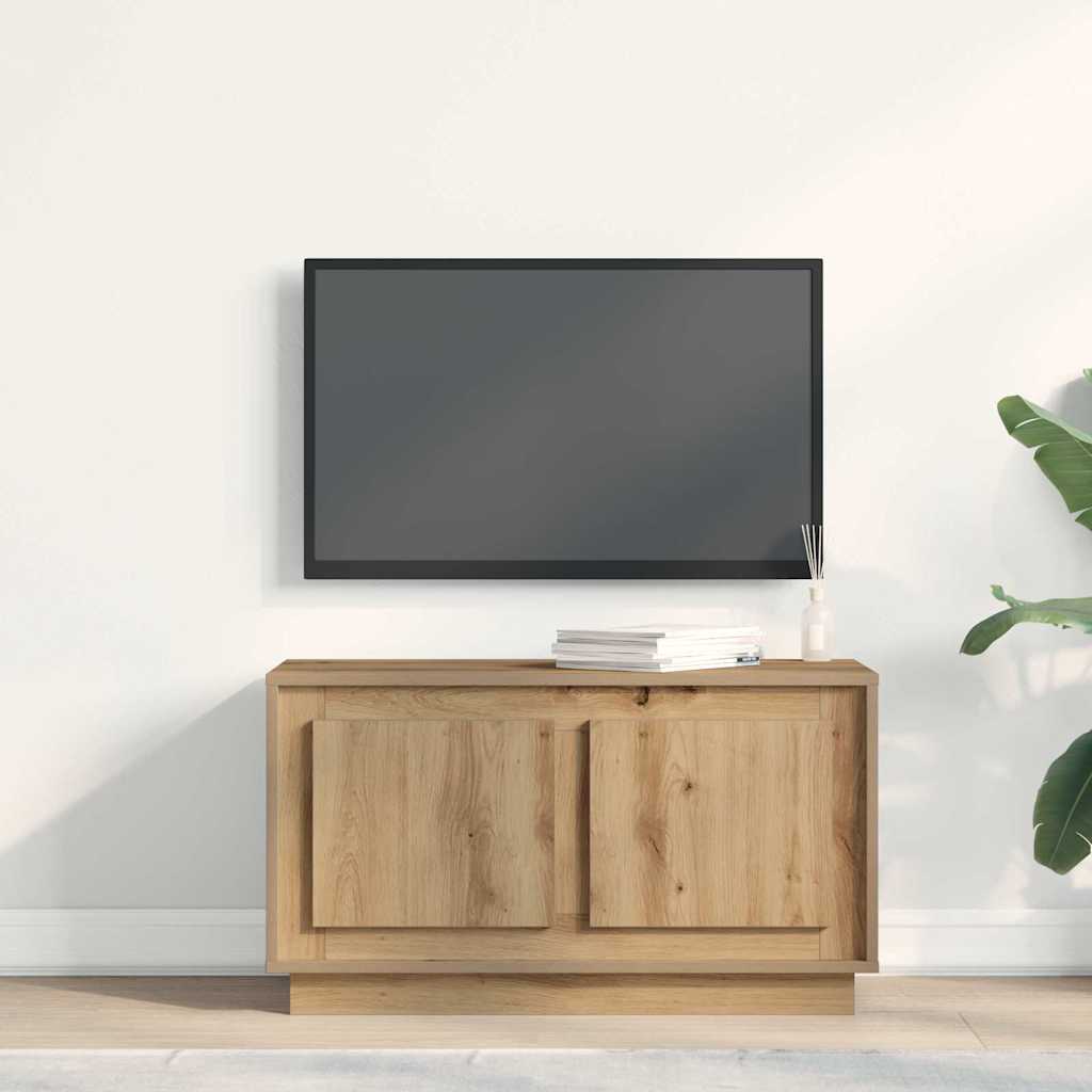 Mobile TV rovere artigianale 80 x 35 x 45 cm Legno multistrato
