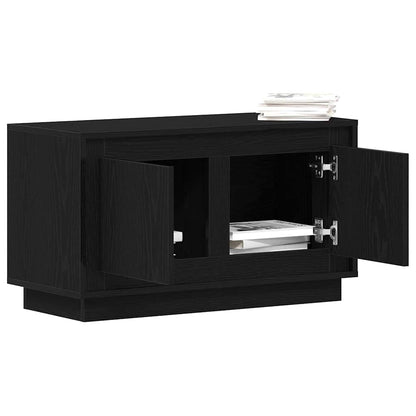 Mobile TV Rovere nero 80 x 35 x 45 cm Legno multistrato