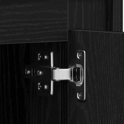 Credenza Rovere Nero 80 x 40 x 75 cm Legno multistrato