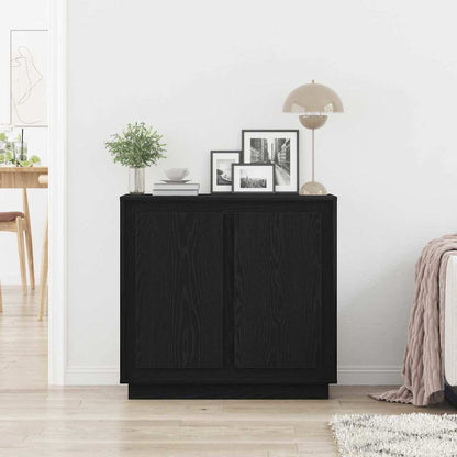 Credenza Rovere Nero 80 x 40 x 75 cm Legno multistrato