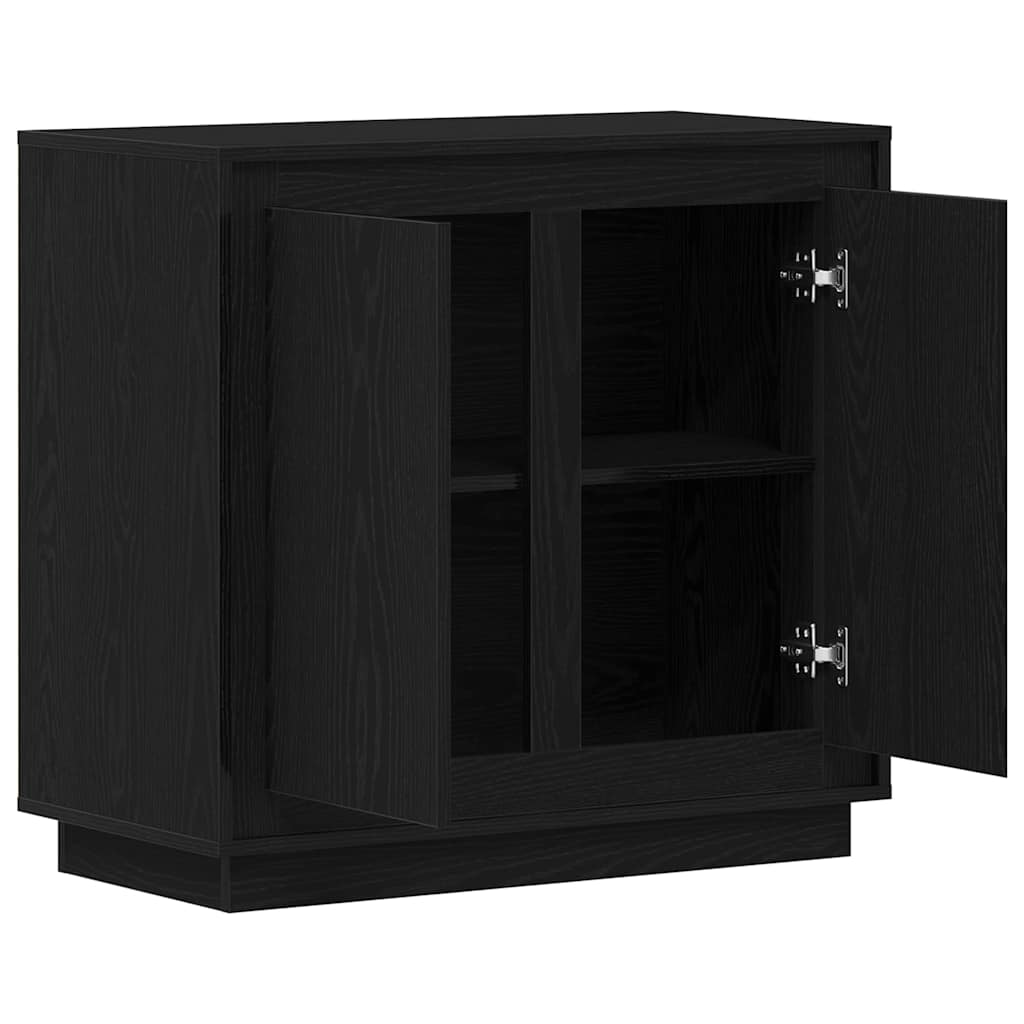 Credenza Rovere Nero 80 x 40 x 75 cm Legno multistrato