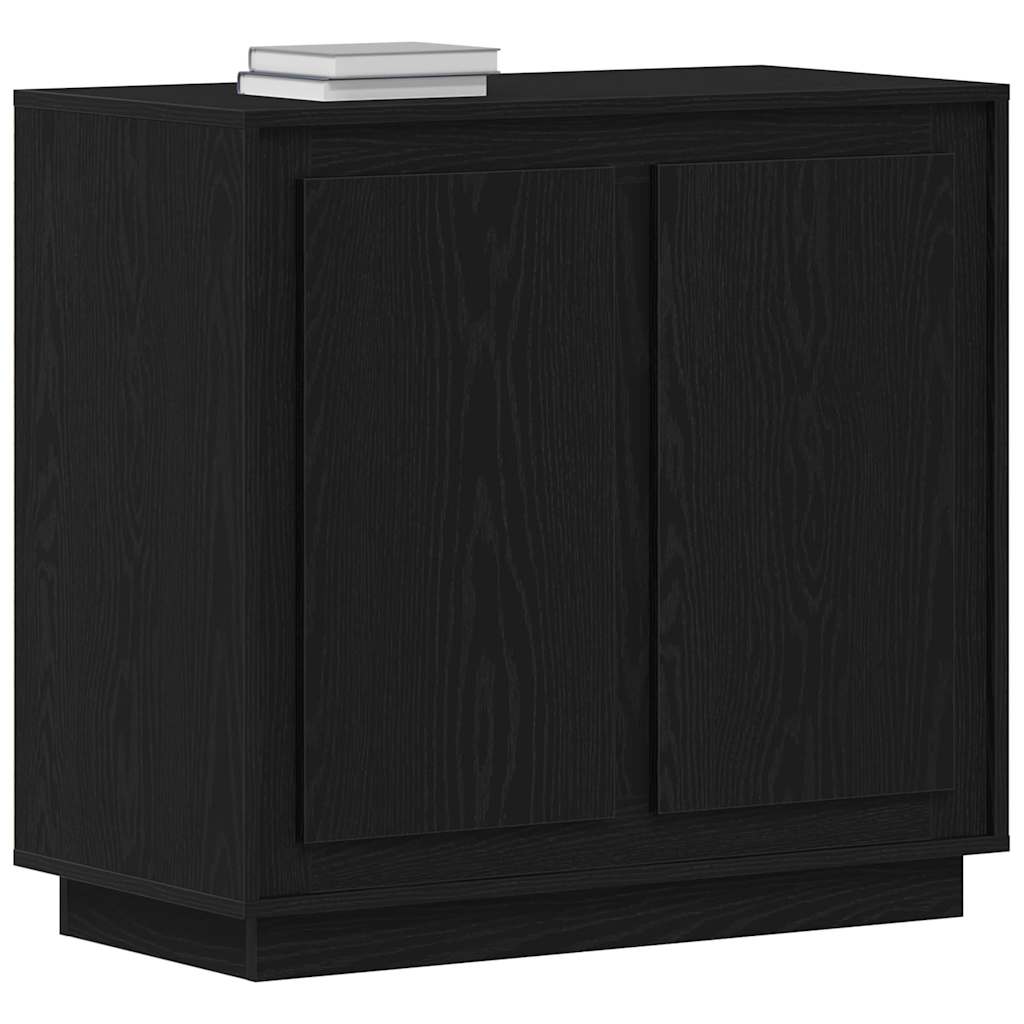 Credenza Rovere Nero 80 x 40 x 75 cm Legno multistrato