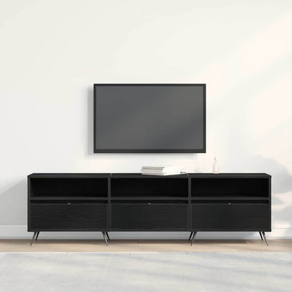 Mobile TV Rovere nero 150 x 30 x 44,5 cm Legno multistrato