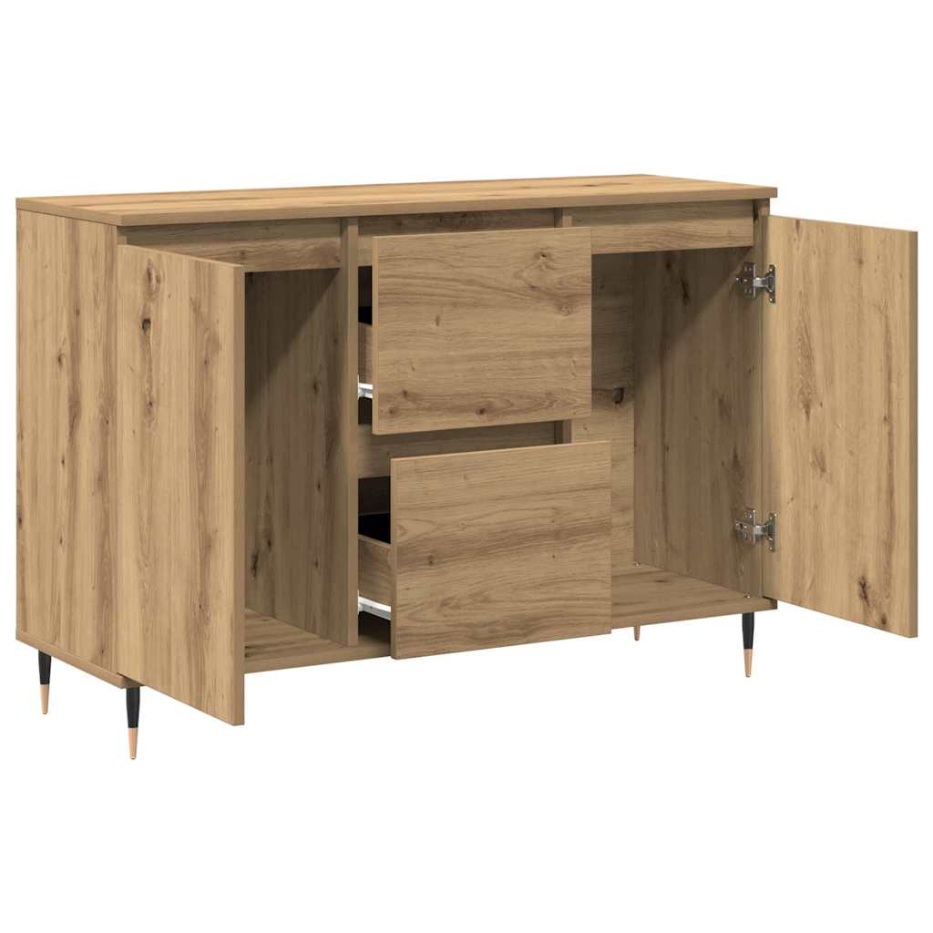 Credenza con cassetto Rovere artigianale 101,5 x 35 x 70 cm