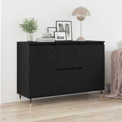 Credenza Rovere Nero 101,5 x 35 x 70 cm Legno multistrato