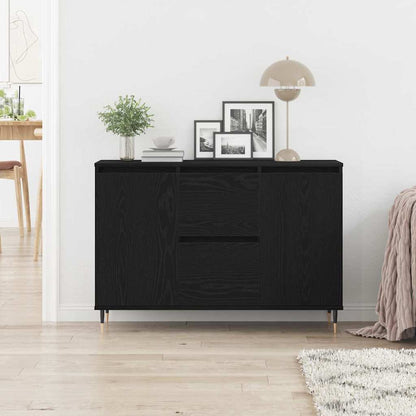 Credenza Rovere Nero 101,5 x 35 x 70 cm Legno multistrato
