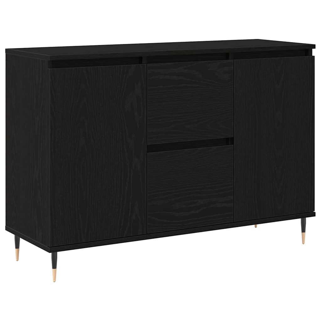 Credenza Rovere Nero 101,5 x 35 x 70 cm Legno multistrato