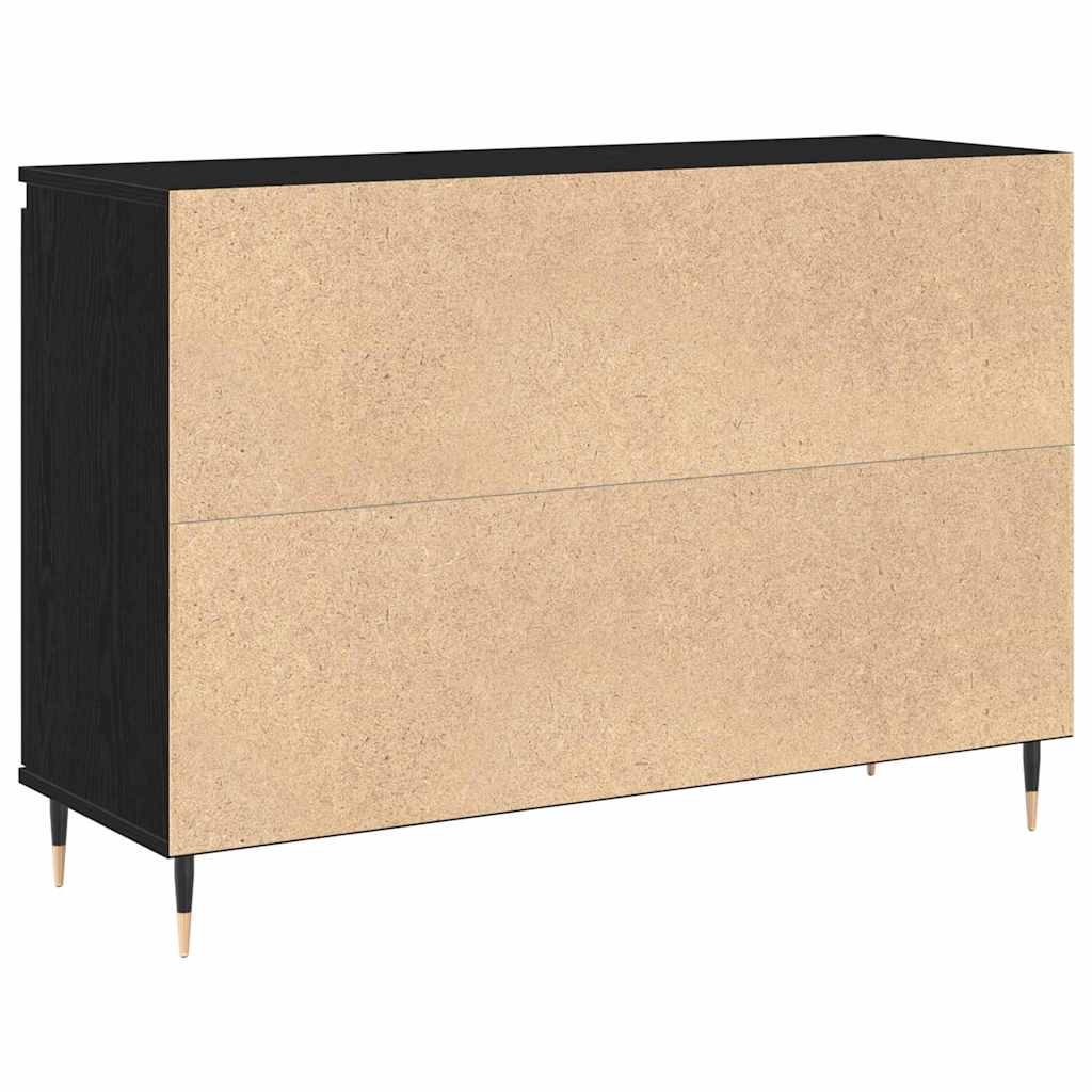 Credenza Rovere Nero 101,5 x 35 x 70 cm Legno multistrato