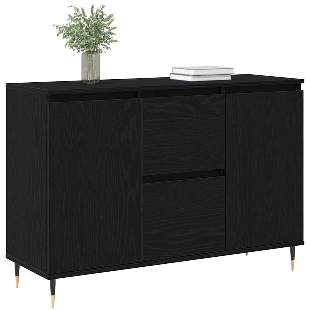 Credenza Rovere Nero 101,5 x 35 x 70 cm Legno multistrato