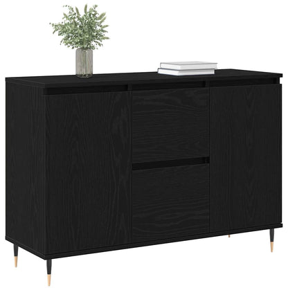 Credenza Rovere Nero 101,5 x 35 x 70 cm Legno multistrato