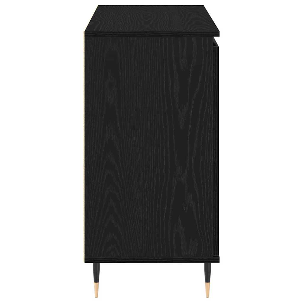 Credenza Rovere Nero 101,5 x 35 x 70 cm Legno multistrato