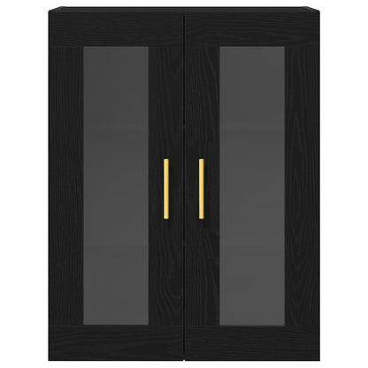 Armadietto a muro Rovere Nero 69,5 x 34 x 90 cm