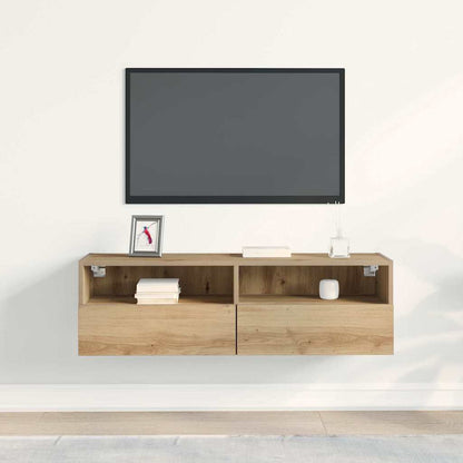 Mobile TV da parete rovere artigianale 100 x 30 x 30 cm
